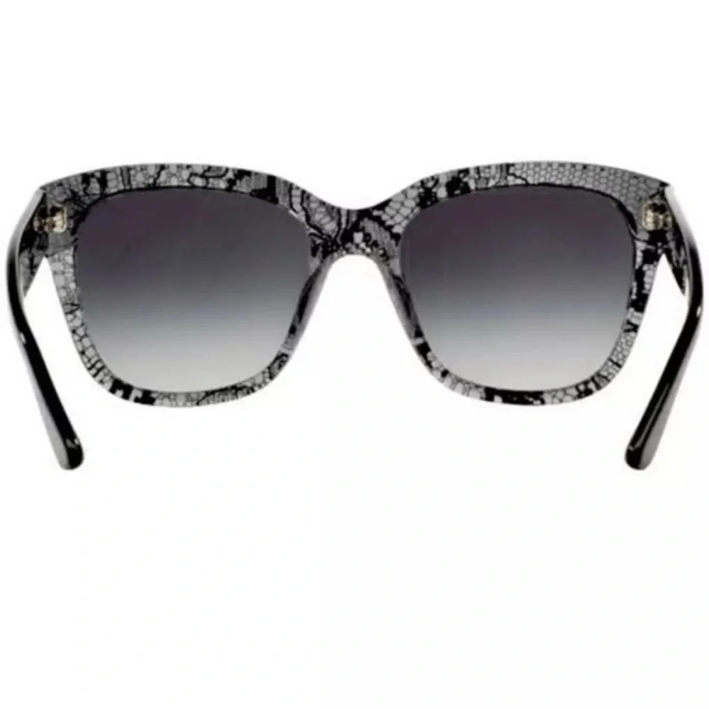 🎉HP🎉New Dolce & Gabbana Chantilly Lace Logo Sunglasses  Anthracite Gray🖤